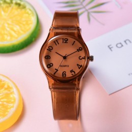 Dropshipping panie silikonowy zegarek kobiety dorywczo gumy galaretki żel kwarcowy zegar bransoletka sukienka Wrist Watch Relogi