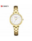 Kobiety zegarki CURREN luksusowe Metal bransoletka zegarek elegancki moda zegar kwarcowy niebieski kobiet sukienka ze stali nier
