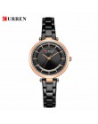 Kobiety zegarki CURREN luksusowe Metal bransoletka zegarek elegancki moda zegar kwarcowy niebieski kobiet sukienka ze stali nier