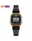 SKMEI moda Sport Watch kobiety najlepsze marki luksusowe 3Bar wodoodporne zegarki damskie mała tarcza cyfrowy zegarek Relogio Fe