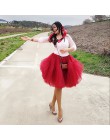 Halka 5 warstw 60cm Tutu spódnica z tiulu Vintage Midi plisowana spódnica kobiet Lolita druhna ślub faldas Mujer saias jupe
