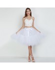 Halka 5 warstw 60cm Tutu spódnica z tiulu Vintage Midi plisowana spódnica kobiet Lolita druhna ślub faldas Mujer saias jupe