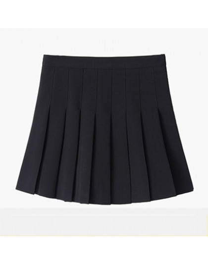 Kobiety wysokiej talii spódnica Cosplay 2019 wiosna lato kawaii Denim solidna linia sailor spódnice japoński mundurek szkolny kr