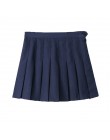 Kobiety wysokiej talii spódnica Cosplay 2019 wiosna lato kawaii Denim solidna linia sailor spódnice japoński mundurek szkolny kr