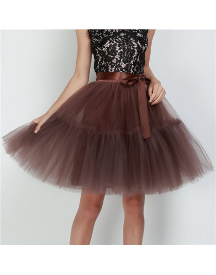 Halka 5 warstw 60cm Tutu spódnica z tiulu Vintage Midi plisowana spódnica kobiet Lolita druhna ślub faldas Mujer saias jupe