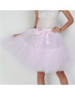 Halka 5 warstw 60cm Tutu spódnica z tiulu Vintage Midi plisowana spódnica kobiet Lolita druhna ślub faldas Mujer saias jupe