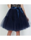 Halka 5 warstw 60cm Tutu spódnica z tiulu Vintage Midi plisowana spódnica kobiet Lolita druhna ślub faldas Mujer saias jupe
