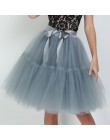 Halka 5 warstw 60cm Tutu spódnica z tiulu Vintage Midi plisowana spódnica kobiet Lolita druhna ślub faldas Mujer saias jupe