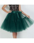 Halka 5 warstw 60cm Tutu spódnica z tiulu Vintage Midi plisowana spódnica kobiet Lolita druhna ślub faldas Mujer saias jupe