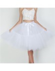 Halka 5 warstw 60cm Tutu spódnica z tiulu Vintage Midi plisowana spódnica kobiet Lolita druhna ślub faldas Mujer saias jupe