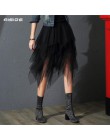 Spódnice damskie tiul Faldas Mujer Moda 2020 Moda elastyczny, wysoki stan siatki Tutu Maxi długie plisowane Midi Saias Jupe spód