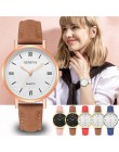 Genewa moda Montre Bayan Saat zegar skórzany zegarek damski w zegarkach kwarcowych urvoi zegarki damskie Relojes Para Mujer Hot 