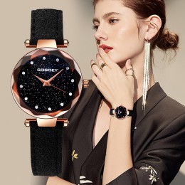 Gogoey zegarki damskie 2019 moda Reloj Mujer gwiaździste niebo luksusowe damskie zegarki dla kobiet Rhinestone seks koliati