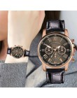 Moda kobiety mężczyźni skórzany pasek kwarcowy analogowy zegarek na rękę luksusowa moda czarne białe złoto panie Unisex zegarki 