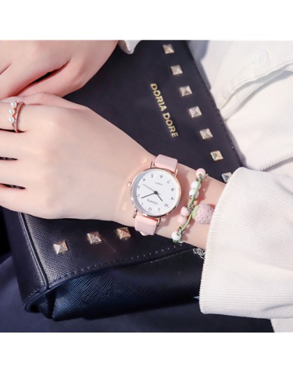 Kobiety moda biały zegarek skóra quartz zegarki damskie 2019 marka ulzzang proste numer Dial kobieta zegar Montre Femme