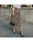Simplee Vintage wzór w cętki plisowana spódnica kobiety punk rock koreańska spódnica streetwear sznurkiem w pasie panie spódnice