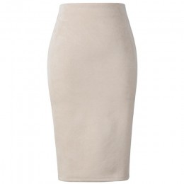 Neophil 2020 letnie kobiety Suede Midi spódnica ołówkowa wysokiej talii szary różowy XXL seksowny styl folia stretch panie praca