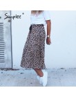 Simplee Vintage wzór w cętki plisowana spódnica kobiety punk rock koreańska spódnica streetwear sznurkiem w pasie panie spódnice