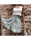 Sexy kobiety moda wysokiej talii falbanki spódnica dla kobiet złamany kwiat spódnica w połowie długości drukowane plaża minispód