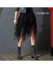Spódnice damskie tiul Faldas Mujer Moda 2020 Moda elastyczny, wysoki stan siatki Tutu Maxi długie plisowane Midi Saias Jupe spód