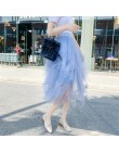 Spódnice damskie tiul Faldas Mujer Moda 2020 Moda elastyczny, wysoki stan siatki Tutu Maxi długie plisowane Midi Saias Jupe spód