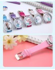 Elsa Watch Girls Elsa Princess zegarki dla dzieci skórzany pasek śliczne dzieci Cartoon zegarki na rękę prezenty dla dzieci dzie