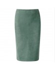 Neophil 2020 letnie kobiety Suede Midi spódnica ołówkowa wysokiej talii szary różowy XXL seksowny styl folia stretch panie praca
