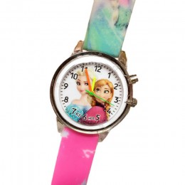 Księżniczka elza dzieci zegarki elektroniczna lampa kolorowa źródło dziecięcy zegarek dziewczyny urodziny dzieci zegar na prezen