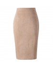 Neophil 2020 letnie kobiety Suede Midi spódnica ołówkowa wysokiej talii szary różowy XXL seksowny styl folia stretch panie praca