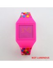 Nowy Luminous księżniczka elza dzieci zegarki dzieci Spiderman Avengers Cartoon wzór LED zegarek dziewczęcy Reloj Infantil zegar