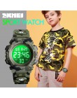 SKMEI moda zegarki dla dzieci Sport zegarek dla dzieci 5bar wodoodporna kolorowe światła 12/24 godziny kamuflaż relogio infantil