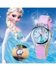 Frozen Watch Kids Princess Elsa Cartoon Watches Children Girls Gifts Coloring Fashion Leather Quartz Wrist Watches Clock