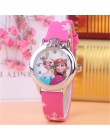 Frozen Watch Kids Princess Elsa Cartoon Watches Children Girls Gifts Coloring Fashion Leather Quartz Wrist Watches Clock