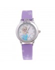 Frozen Watch Kids Princess Elsa Cartoon Watches Children Girls Gifts Coloring Fashion Leather Quartz Wrist Watches Clock