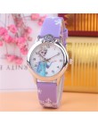 Frozen Watch Kids Princess Elsa Cartoon Watches Children Girls Gifts Coloring Fashion Leather Quartz Wrist Watches Clock