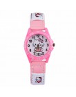 Dla dzieci zegarki dla dzieci różowy Cartoon dzieci zegarki dla dzieci dziewczyna sukienka zegar Cute Kitten kwarcowy zegarki Mo