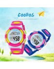 Wodoodporny Design zegarek dla dzieci śliczne różowe dziewczyny sportowe cyfrowe zegarek led data Alarm tydzień pokaż elektronic