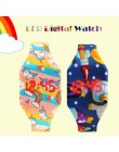 Hot Cartoon zegarki dla dzieci śliczne LED cyfrowy zegarek dla dzieci Student elektroniczny zegarek dinozaur zegar dla dziewcząt