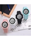 SYNOKE moda 50M wodoodporny studenci zegarki dla dzieci dla dzieci chłopcy dziewczęta cyfrowy alarm led data Casual zegarki zega