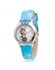 Nowy zegarek dla dzieci z postaciami z kreskówek księżniczka elza Anna zegarki moda dziewczyna dzieci Student śliczne skórzane s