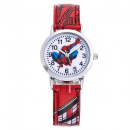 Dzieci SpiderMan zegarek 2019 nowy stylowy dla dzieci Cute Cartoon zegarek skóra Watchband Casual studentów zegar