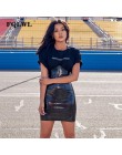 FQLWL Faxu lateksowa Pu skórzana spódnica dla kobiety zamek czarny/wysokiej zwężone/spódnice ołówkowe kobiet jesień Wrap Sexy Mi