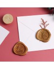 1 sztuk roślin pieczęć kwiat pieczęć pieczęć woskowa Retro antyczne pieczęć wosk Scrapbooking znaczki głowy ślub dekoracyjne zap