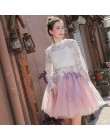 7 warstwowe 50cm Tutu tiulowe spódnice damskie wysokiej talii huśtawka Dolly suknia podkoszulek Mesh lato spódnica trzy czwarte 
