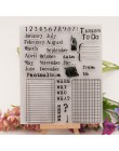 Wieczny wzór kalendarza transparentne wyraźne znaczki/silikonowe pieczątki dla świętego mikołaja DIY Scrapbooking kartka świątec