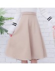 Neophil kobiety Suede spódnica midi z wysokim stanem 2020 lato w stylu Vintage elastyczna damska linia czarna zielona Flare modn