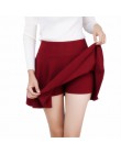 Danjeaner M-5XL 10 kolory kobiet wysokiej talii plisowana spódnica spodnie 2018 lato super elastyczna krótka spódniczka Faldas M