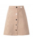 Neophil 2020 lato kobiety Suede przycisk Mini styl Vintage linia spódnice wysokiej talii czarna owijka panie krótka spódniczka T