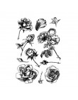 Kwiaty retro liście pieczęć transparentne wyraźne znaczki silikonowa pieczątka do album na zdjęcia diy do scrapbookingu szablon 
