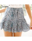 Simplee casualowa polka dot mini spódniczka damska wysoka talia linia koreański frędzelek różowa spódnica letnia Sexy wzburzyć p